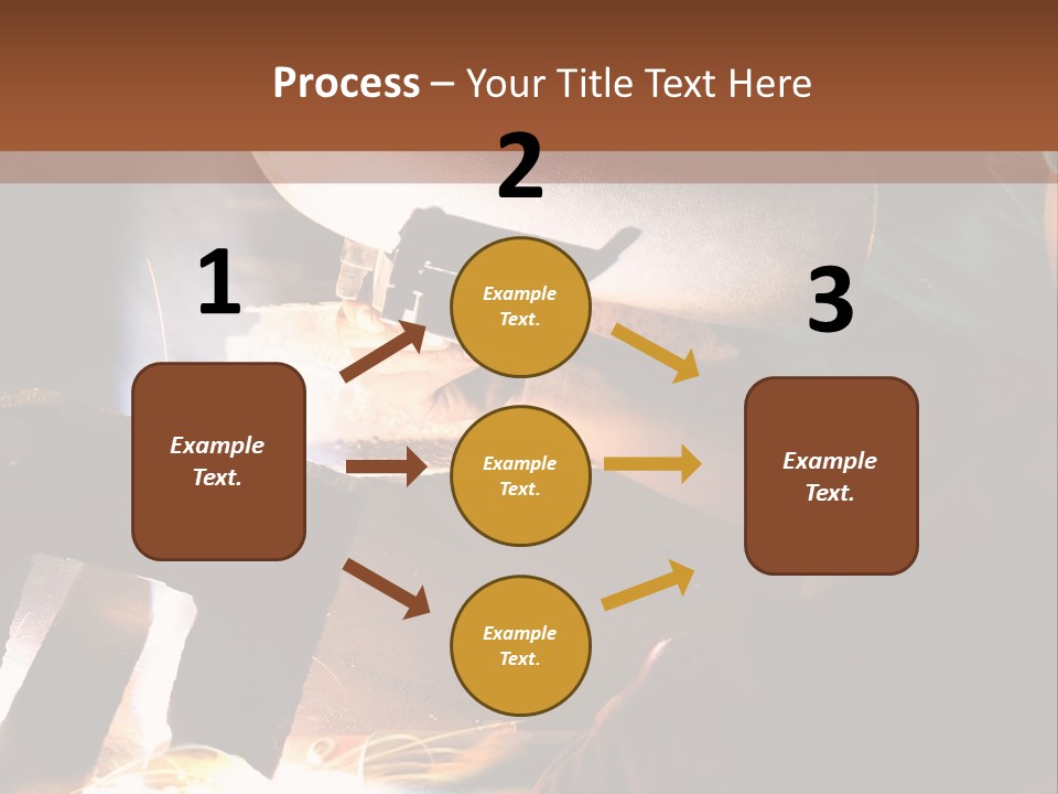 A Person Working On A Piece Of Metal With Sparks PowerPoint Template