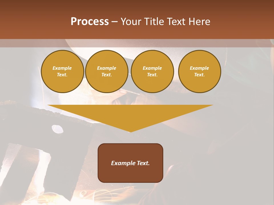 A Person Working On A Piece Of Metal With Sparks PowerPoint Template