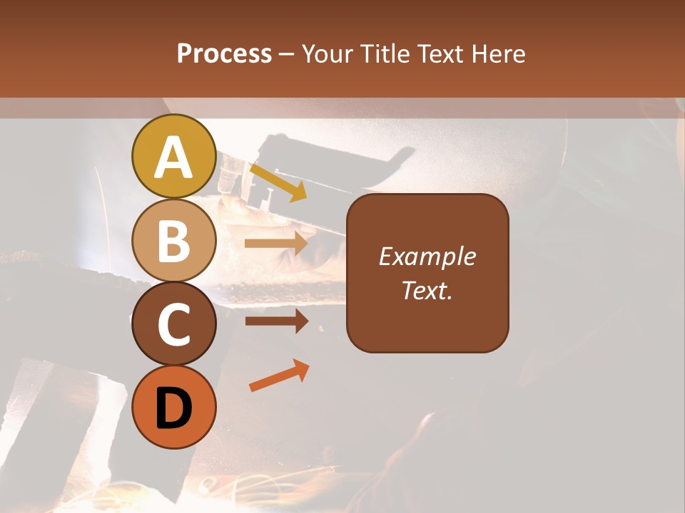 A Person Working On A Piece Of Metal With Sparks PowerPoint Template