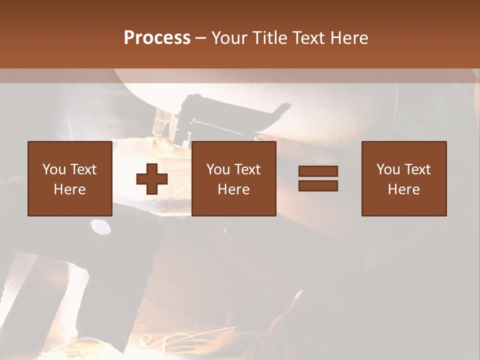 A Person Working On A Piece Of Metal With Sparks PowerPoint Template