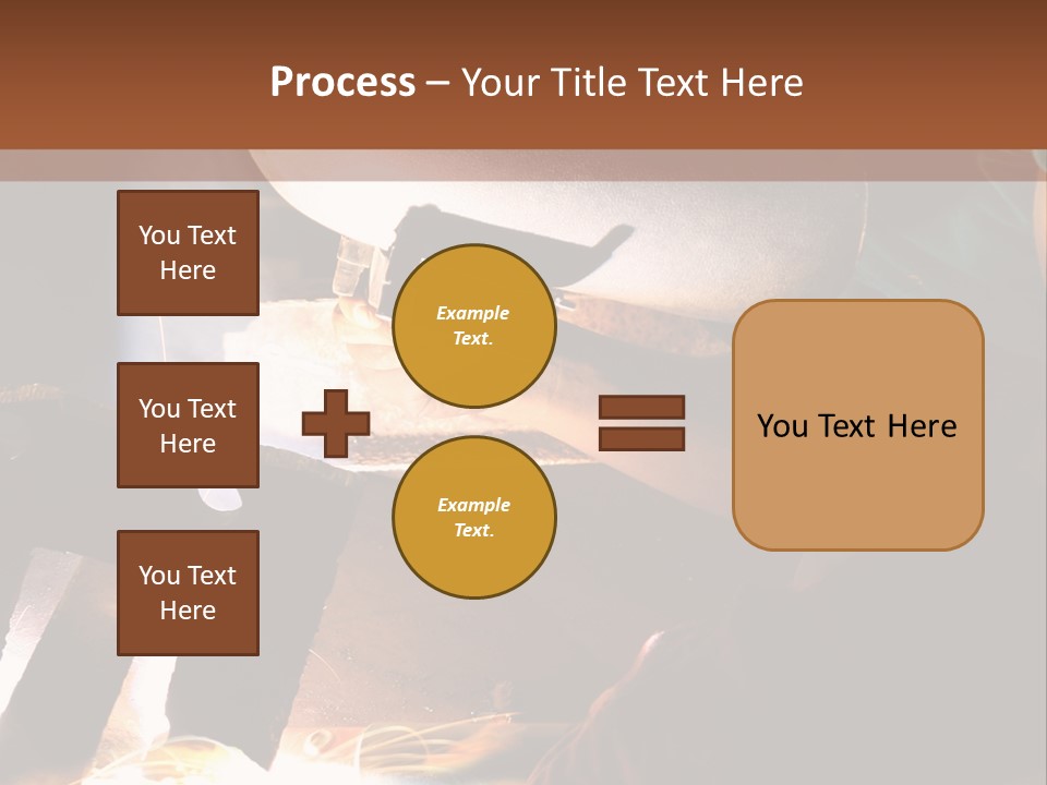A Person Working On A Piece Of Metal With Sparks PowerPoint Template