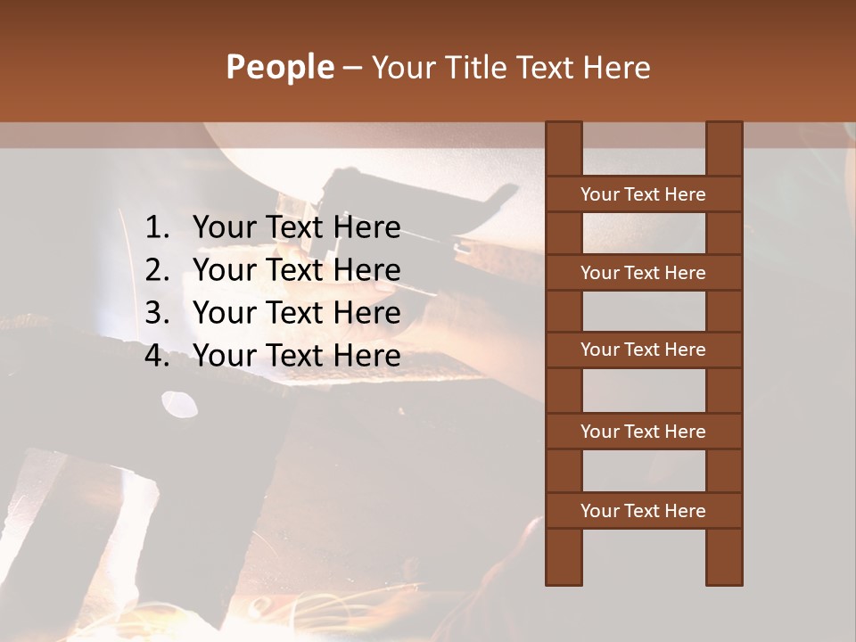 A Person Working On A Piece Of Metal With Sparks PowerPoint Template