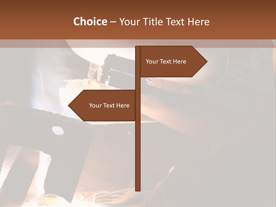 A Person Working On A Piece Of Metal With Sparks PowerPoint Template