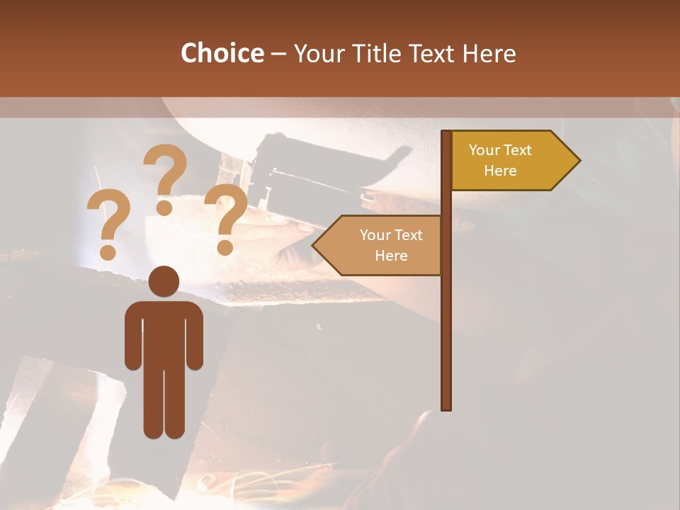 A Person Working On A Piece Of Metal With Sparks PowerPoint Template