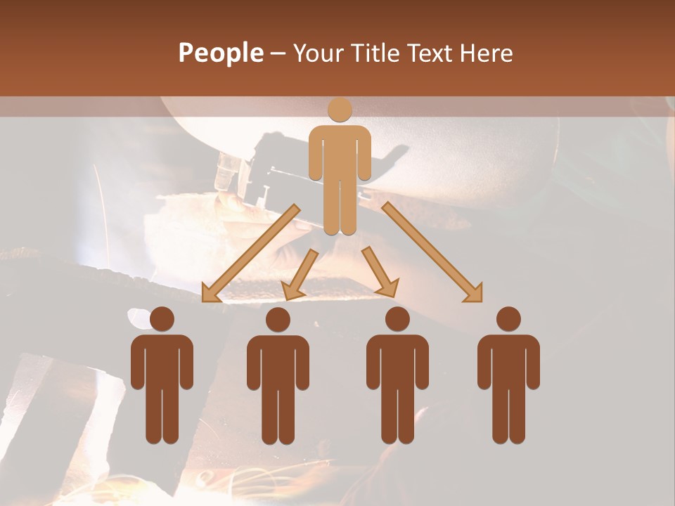 A Person Working On A Piece Of Metal With Sparks PowerPoint Template