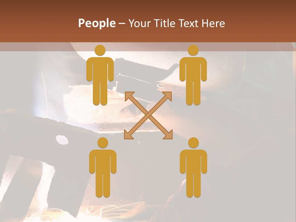 A Person Working On A Piece Of Metal With Sparks PowerPoint Template