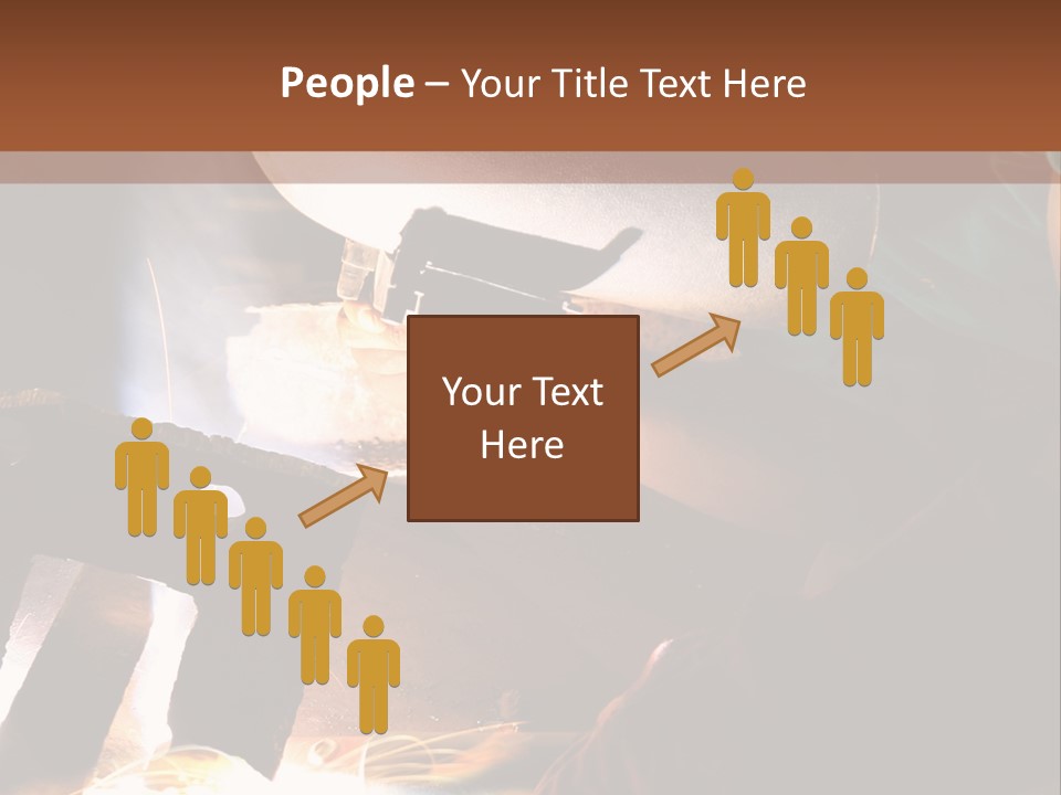 A Person Working On A Piece Of Metal With Sparks PowerPoint Template