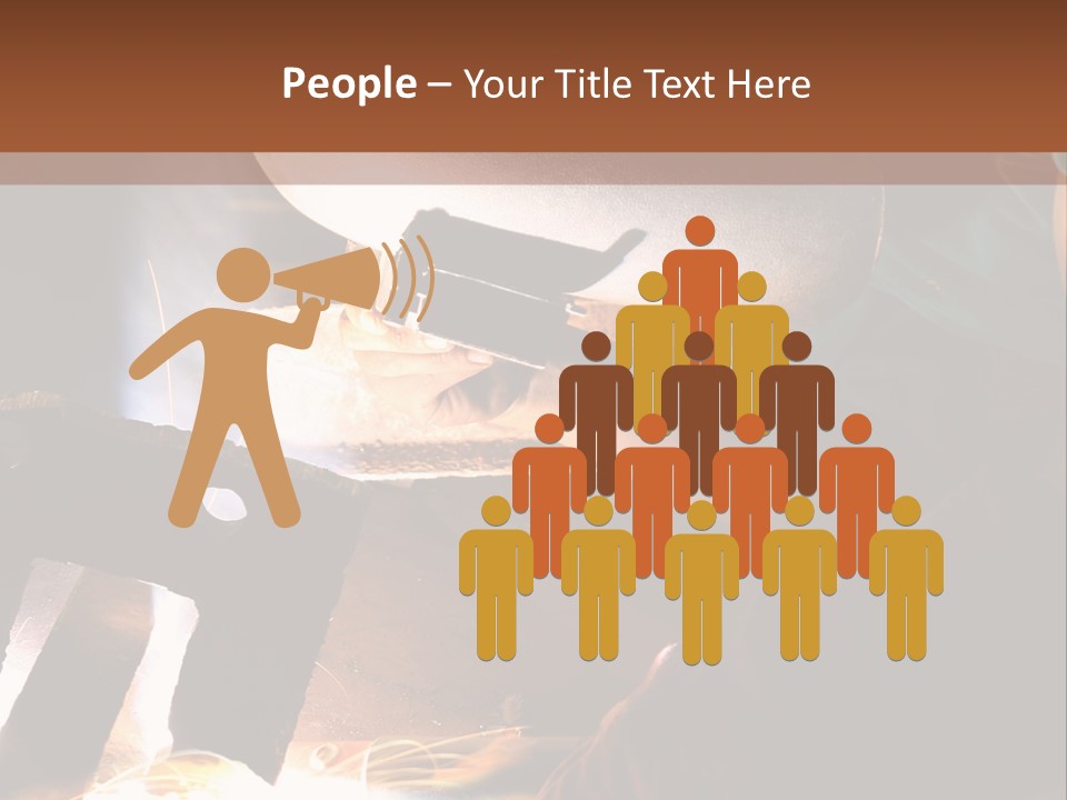 A Person Working On A Piece Of Metal With Sparks PowerPoint Template