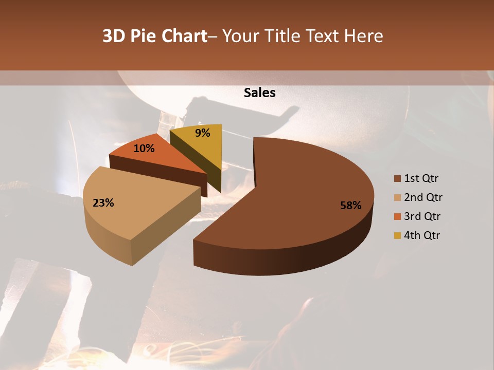 A Person Working On A Piece Of Metal With Sparks PowerPoint Template