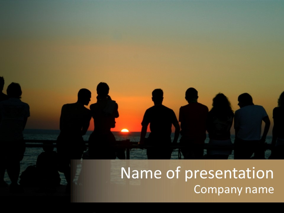 Sunset On The Sea PowerPoint Template