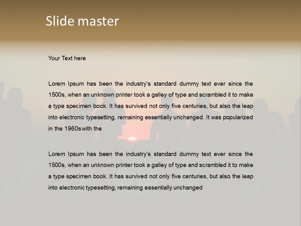 Sunset On The Sea PowerPoint Template