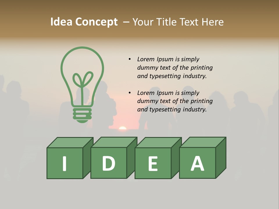 Sunset On The Sea PowerPoint Template