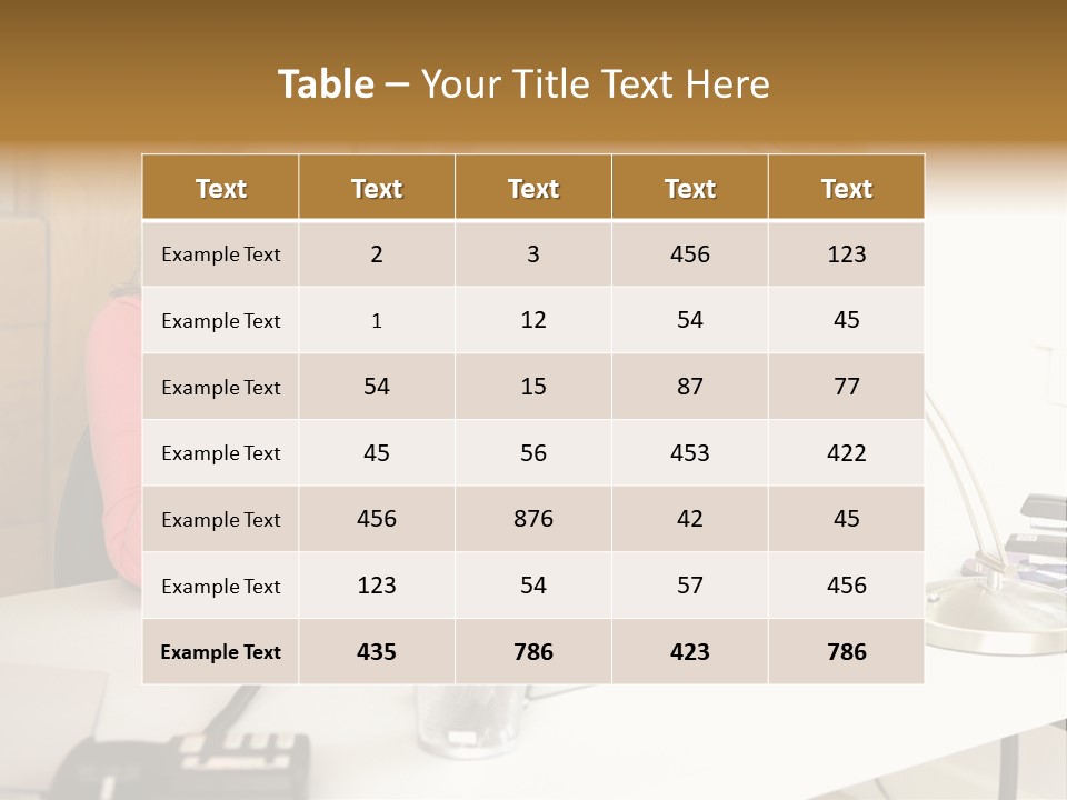 Woman In Home Office On Phone PowerPoint Template
