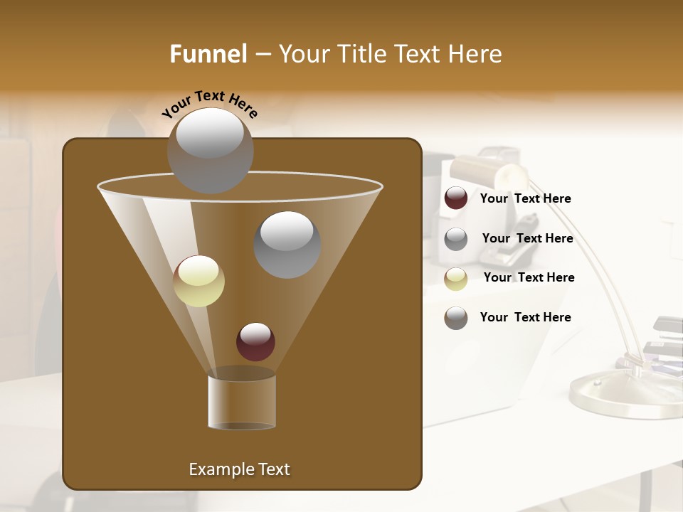 Woman In Home Office On Phone PowerPoint Template