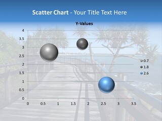 Seaside Boardwalk At Caloundra, Sunshine Coast, Australia PowerPoint Template