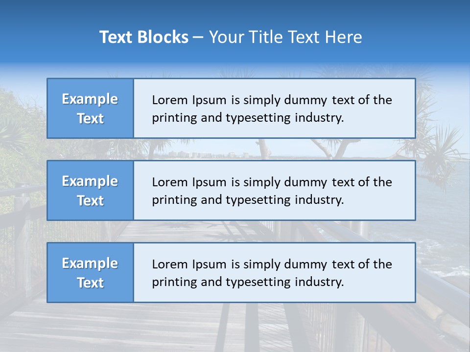 Seaside Boardwalk At Caloundra, Sunshine Coast, Australia PowerPoint Template