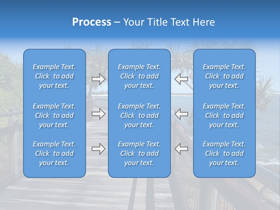 Seaside Boardwalk At Caloundra, Sunshine Coast, Australia PowerPoint Template