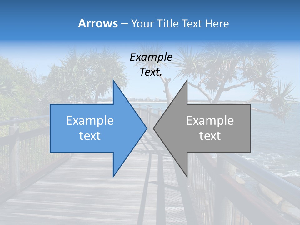 Seaside Boardwalk At Caloundra, Sunshine Coast, Australia PowerPoint Template