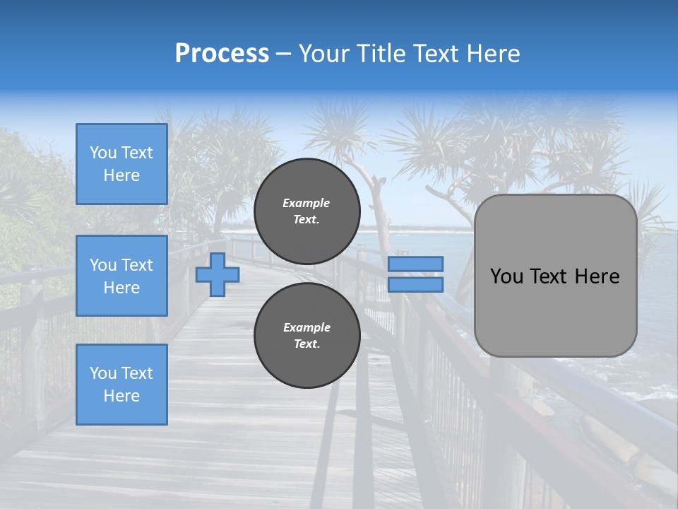Seaside Boardwalk At Caloundra, Sunshine Coast, Australia PowerPoint Template