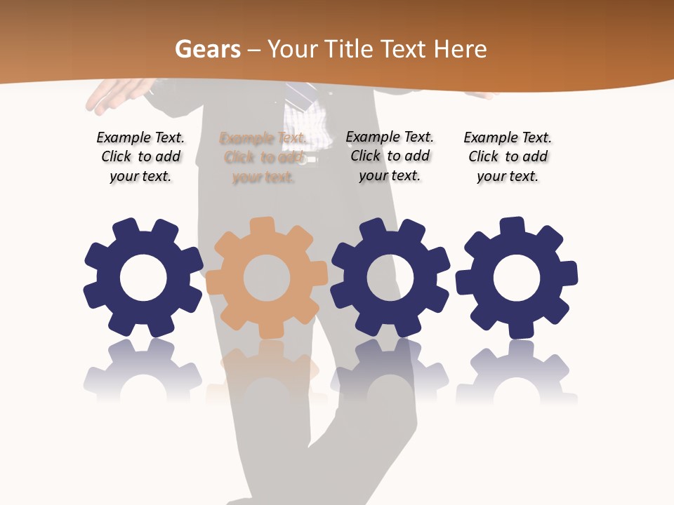 Young Businessman Shrugging Both Shoulders, In Gesture Of Doubtfulness And Confusion, Isolated On White. PowerPoint Template