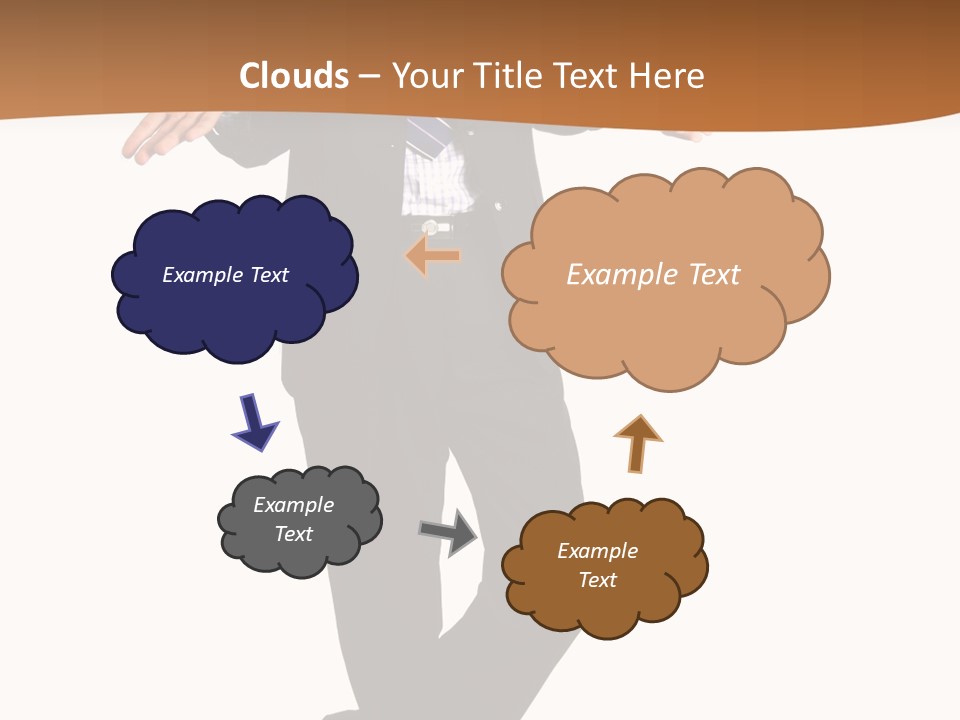 Young Businessman Shrugging Both Shoulders, In Gesture Of Doubtfulness And Confusion, Isolated On White. PowerPoint Template