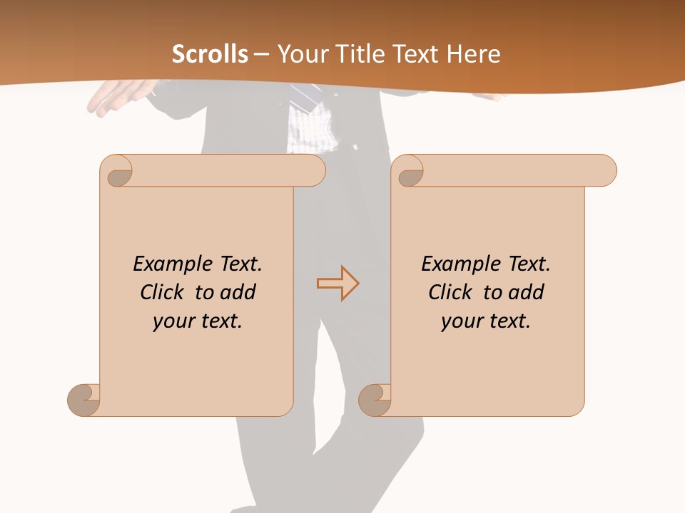 Young Businessman Shrugging Both Shoulders, In Gesture Of Doubtfulness And Confusion, Isolated On White. PowerPoint Template