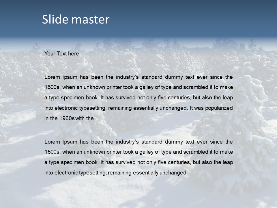 Snowy Pine Forest PowerPoint Template