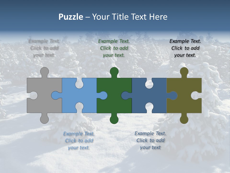 Snowy Pine Forest PowerPoint Template