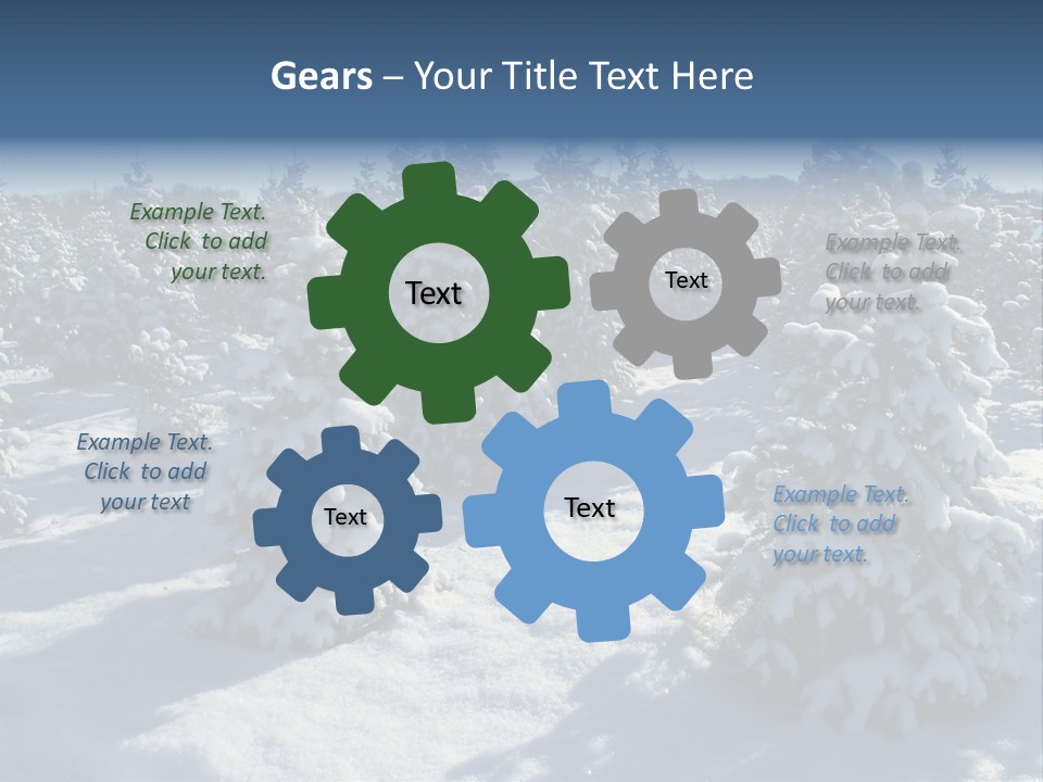 Snowy Pine Forest PowerPoint Template