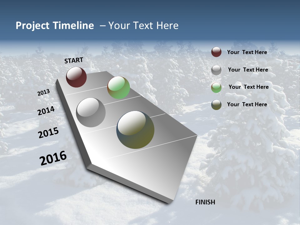 Snowy Pine Forest PowerPoint Template