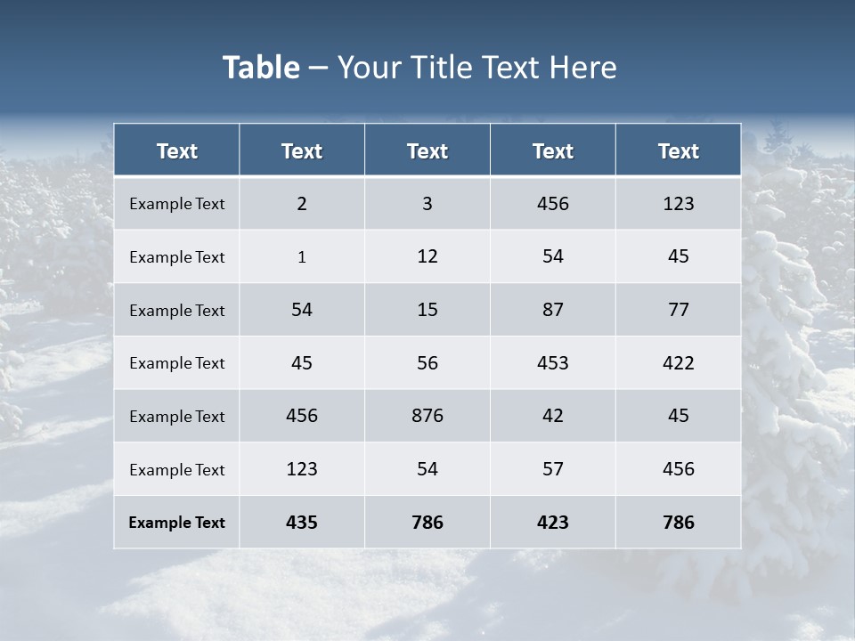 Snowy Pine Forest PowerPoint Template
