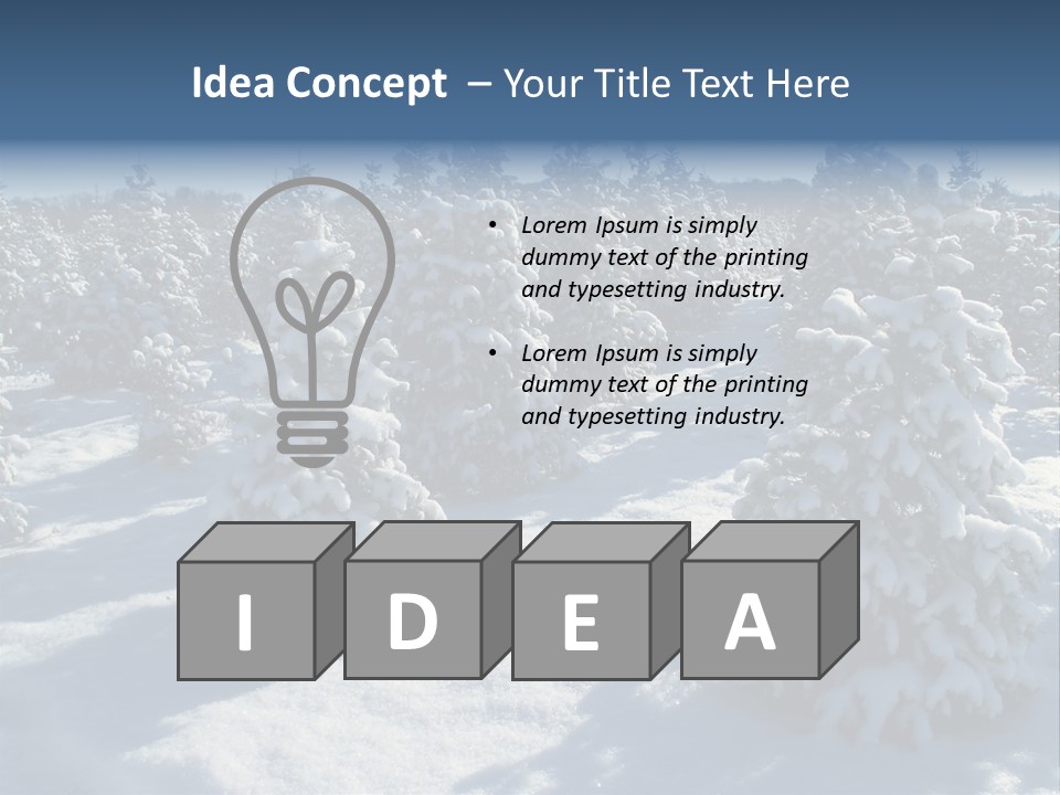 Snowy Pine Forest PowerPoint Template