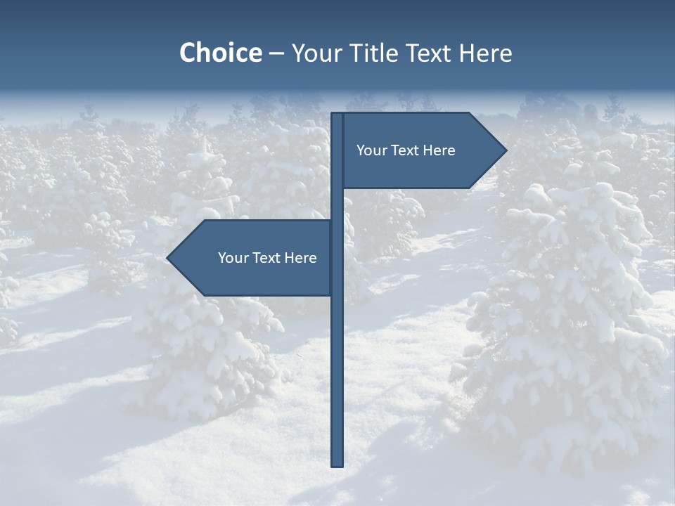 Snowy Pine Forest PowerPoint Template
