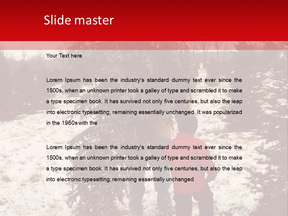 Taking Home The Christmas Tree PowerPoint Template