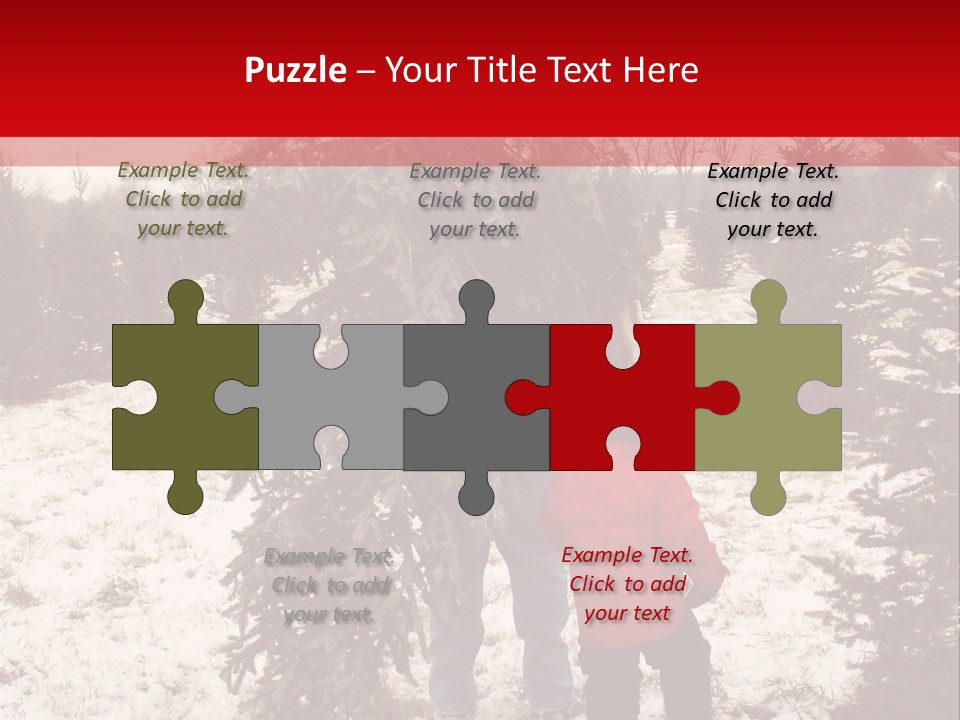 Taking Home The Christmas Tree PowerPoint Template