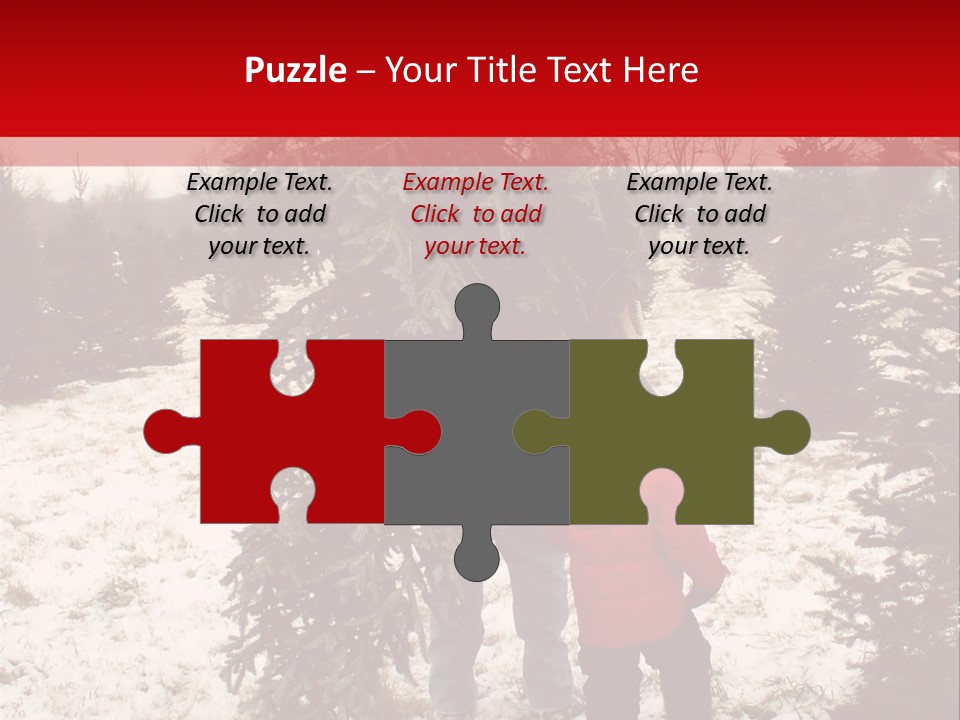 Taking Home The Christmas Tree PowerPoint Template