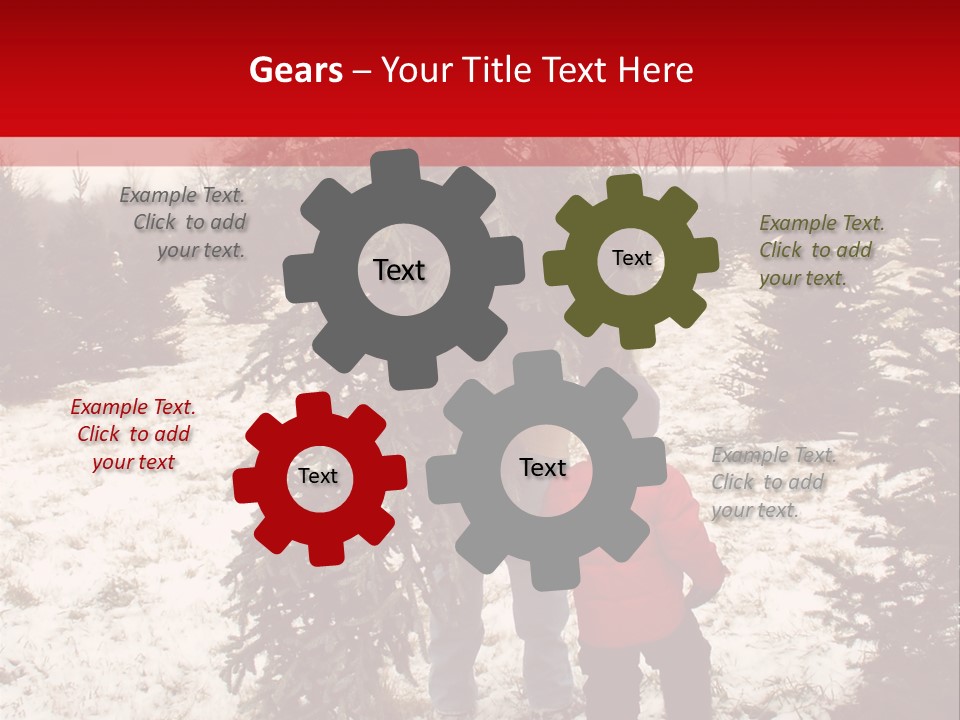 Taking Home The Christmas Tree PowerPoint Template