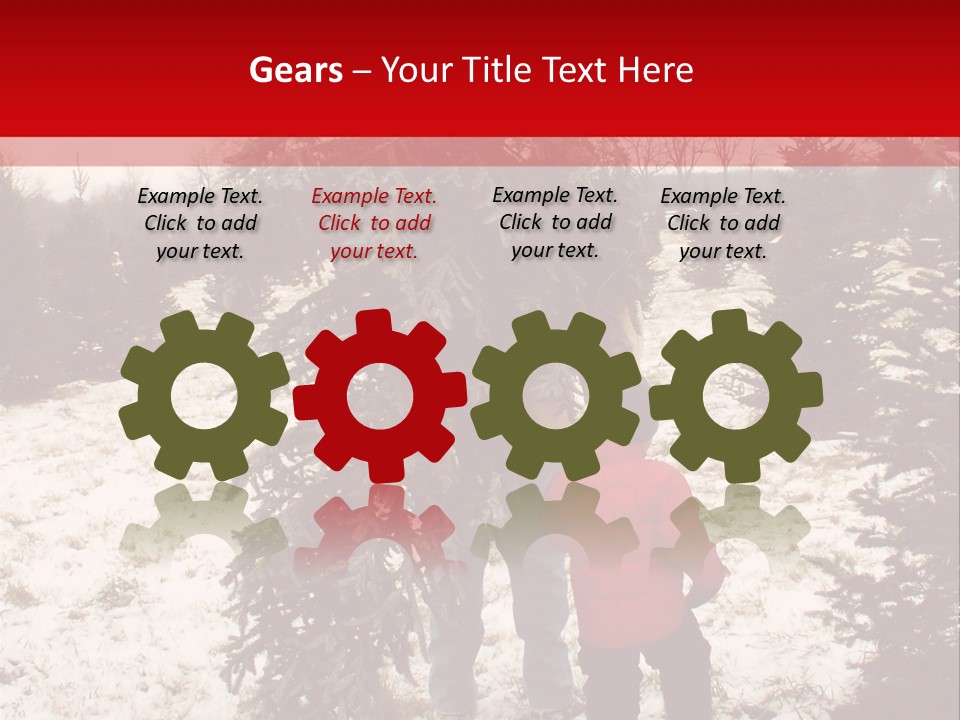 Taking Home The Christmas Tree PowerPoint Template