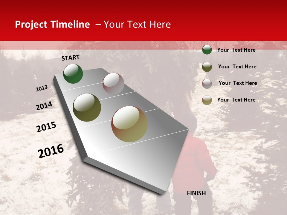 Taking Home The Christmas Tree PowerPoint Template