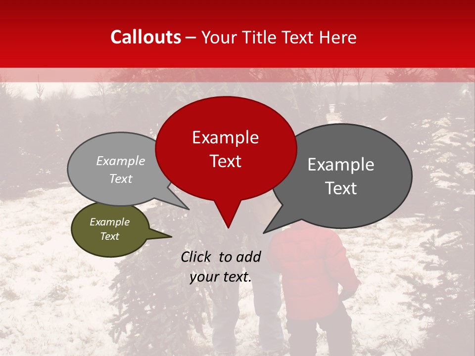 Taking Home The Christmas Tree PowerPoint Template