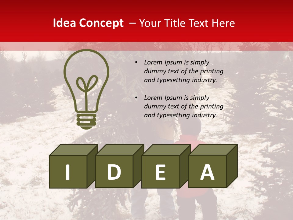 Taking Home The Christmas Tree PowerPoint Template