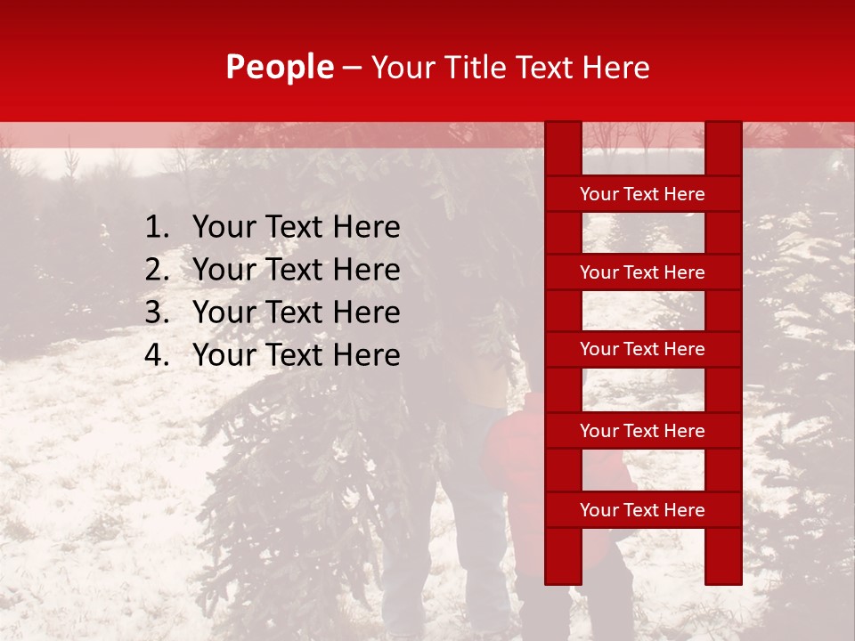Taking Home The Christmas Tree PowerPoint Template