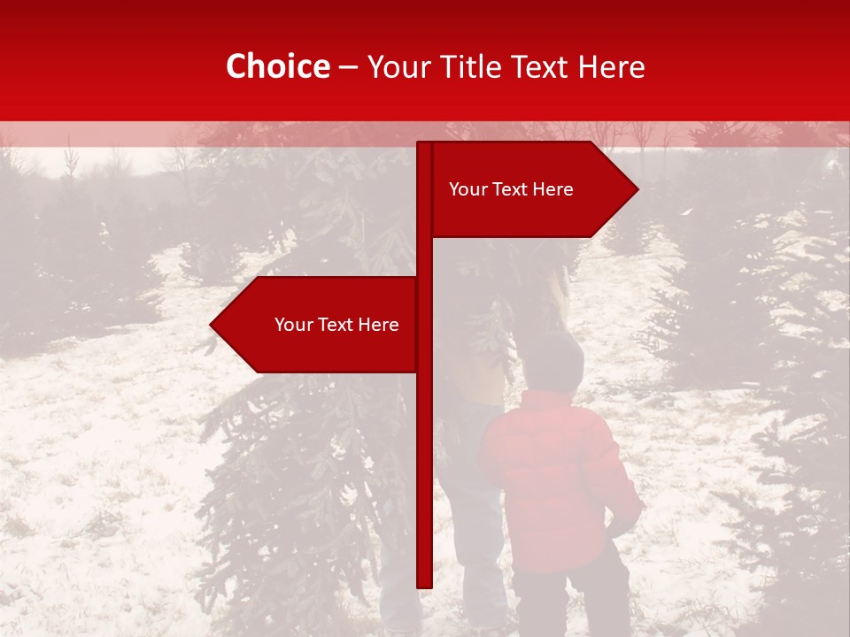 Taking Home The Christmas Tree PowerPoint Template