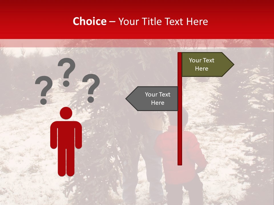 Taking Home The Christmas Tree PowerPoint Template