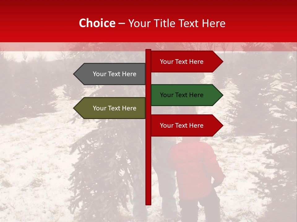 Taking Home The Christmas Tree PowerPoint Template