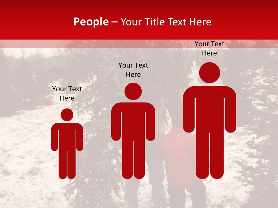 Taking Home The Christmas Tree PowerPoint Template