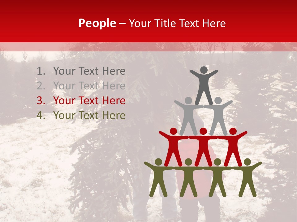 Taking Home The Christmas Tree PowerPoint Template