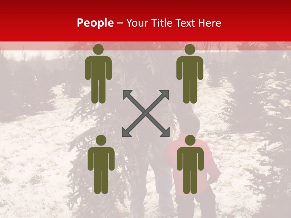 Taking Home The Christmas Tree PowerPoint Template