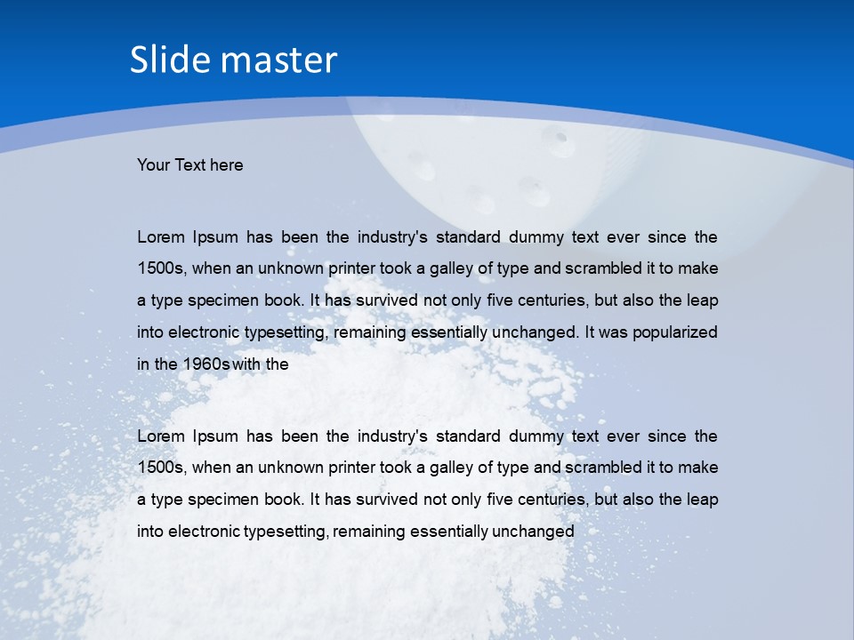 Spilled Baby Powder PowerPoint Template
