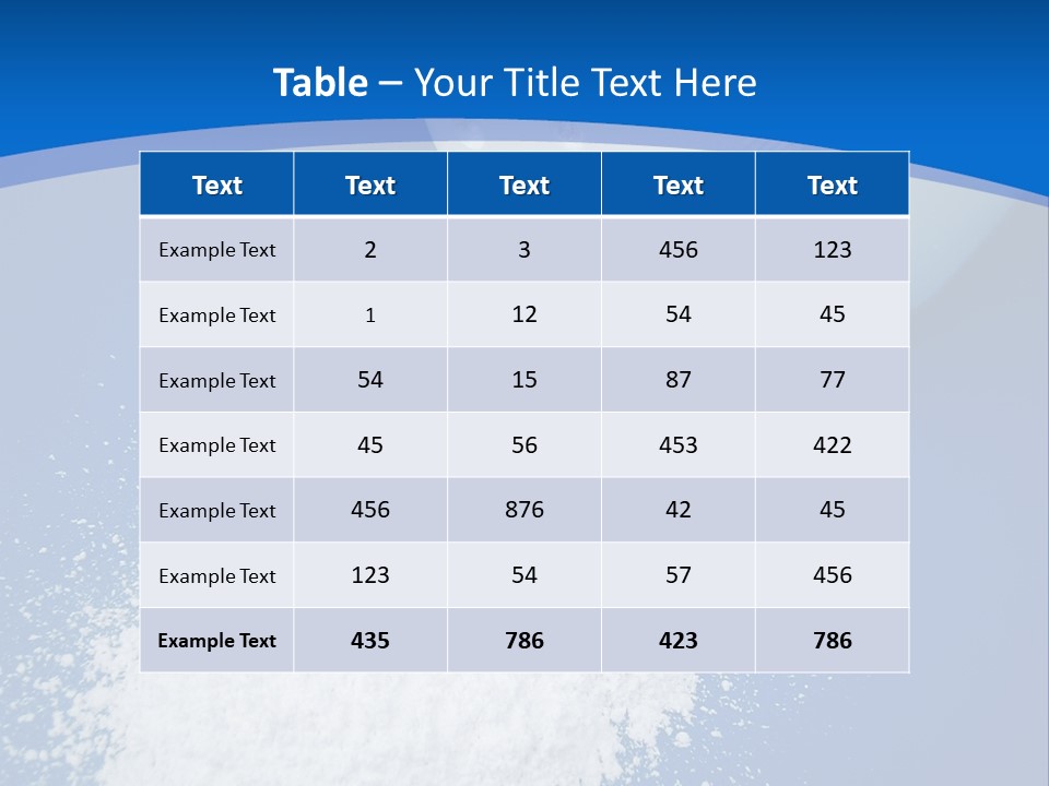 Spilled Baby Powder PowerPoint Template